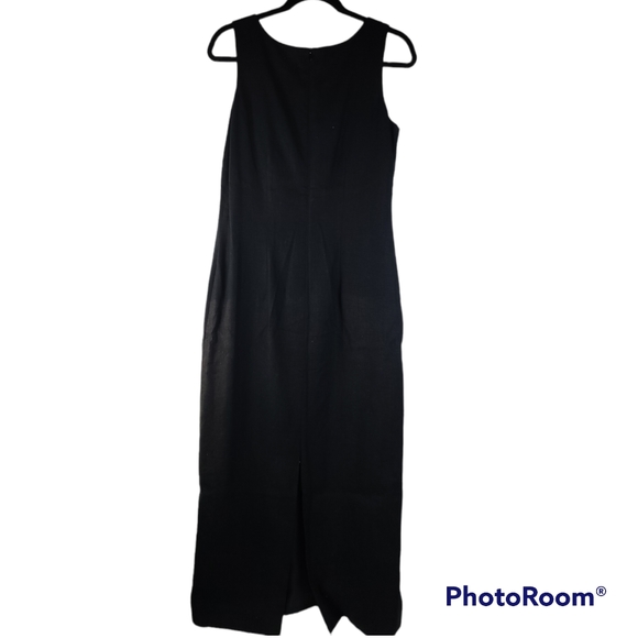 Coldwater Creek 2pc Black Sleeveless Sheath Dress & Short Sleeve Jacket Size 8 - Picture 8 of 15